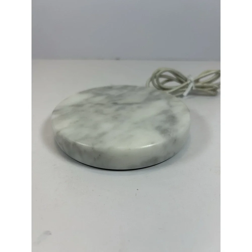 EINOVA Wireless Charging stone - White Marble Flat Felt Bottom